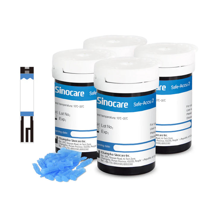 Sinocare Safe Accu 2 Blood Sugar Monitor with Advanced Technology, 200 Memory to Know Value Changes