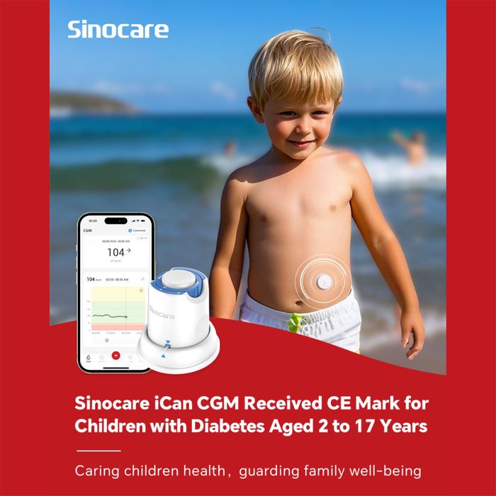 Sinocare iCan i3 CGM 15 Days Continuous Blood Glucose Monitor Automatical Measuring via iCan CGM App(Full Kit)